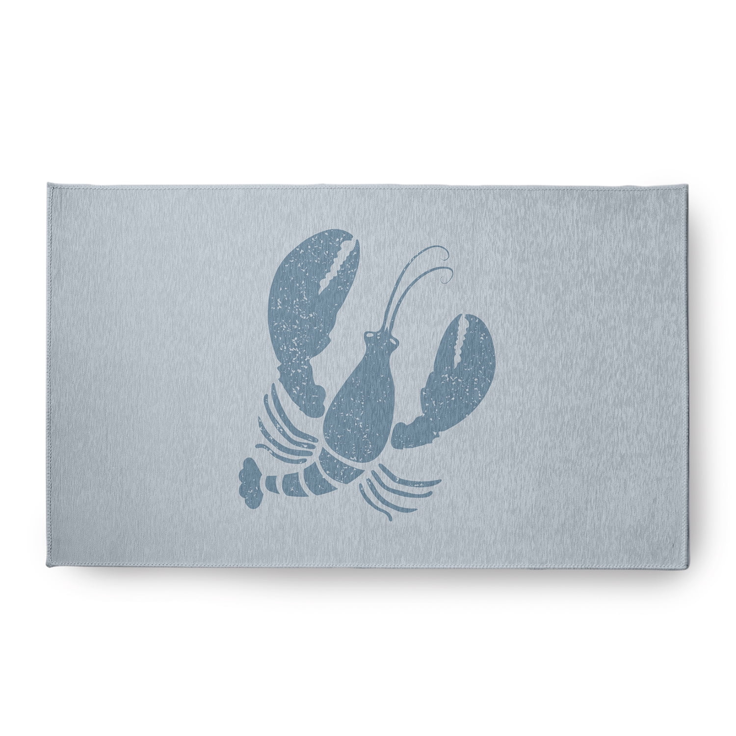 Simply Daisy 18 x 30 Lobster Nautical Chenille Rug, Dusty Smoke