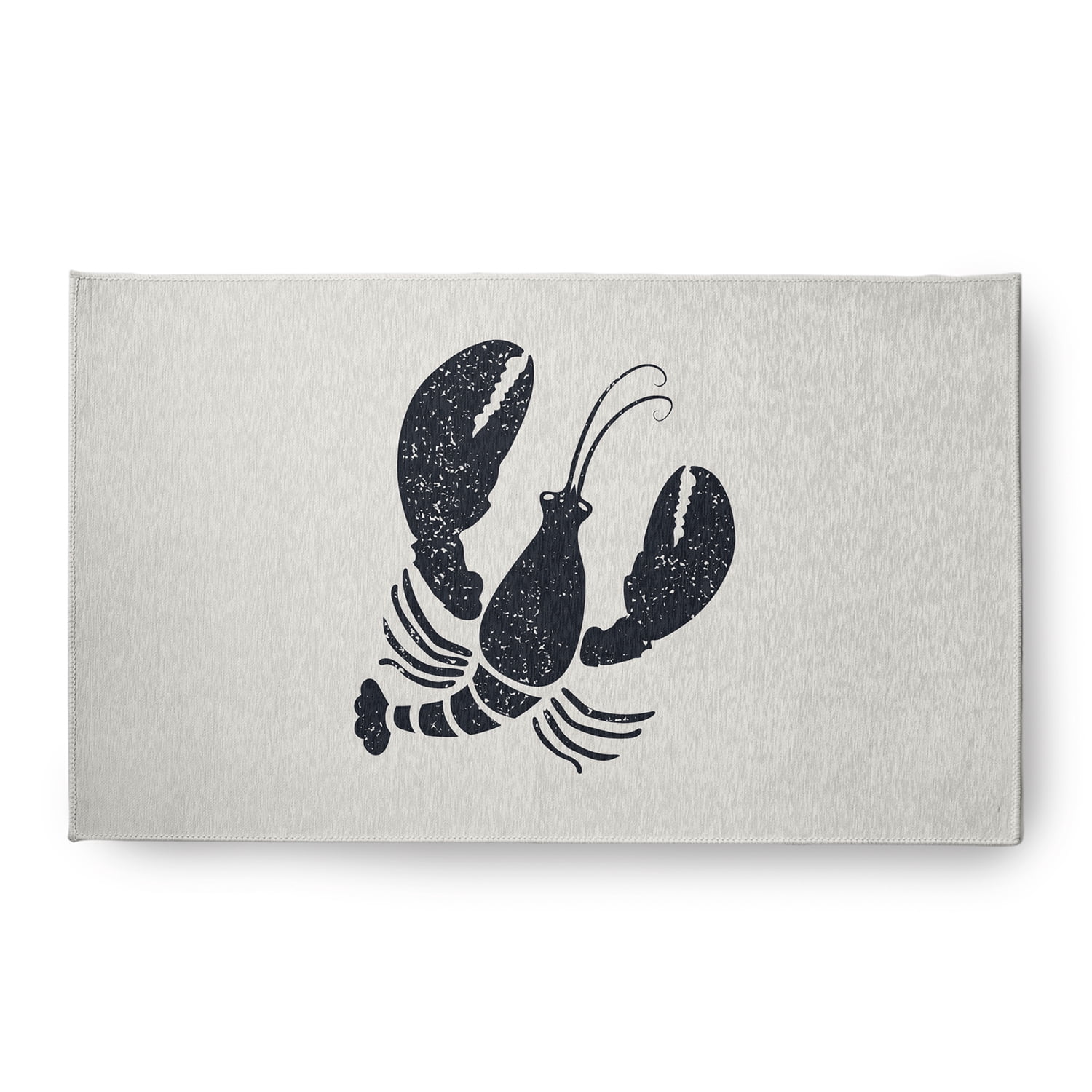 Simply Daisy 18 x 30 Lobster Nautical Chenille Rug, Shark Blue
