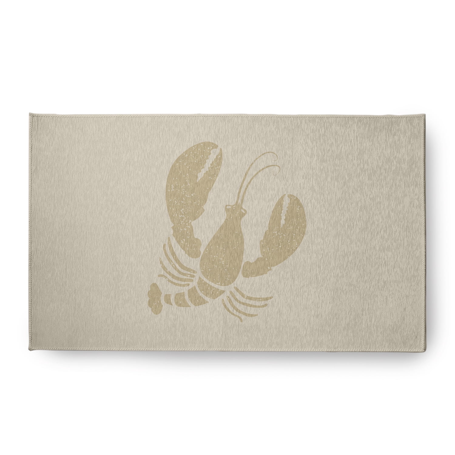 Simply Daisy 18 x 30 Lobster Nautical Chenille Rug, Taupe