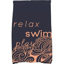 Simply Daisy 18" x 30" Mellow Mantra Word Print Kitchen Towel