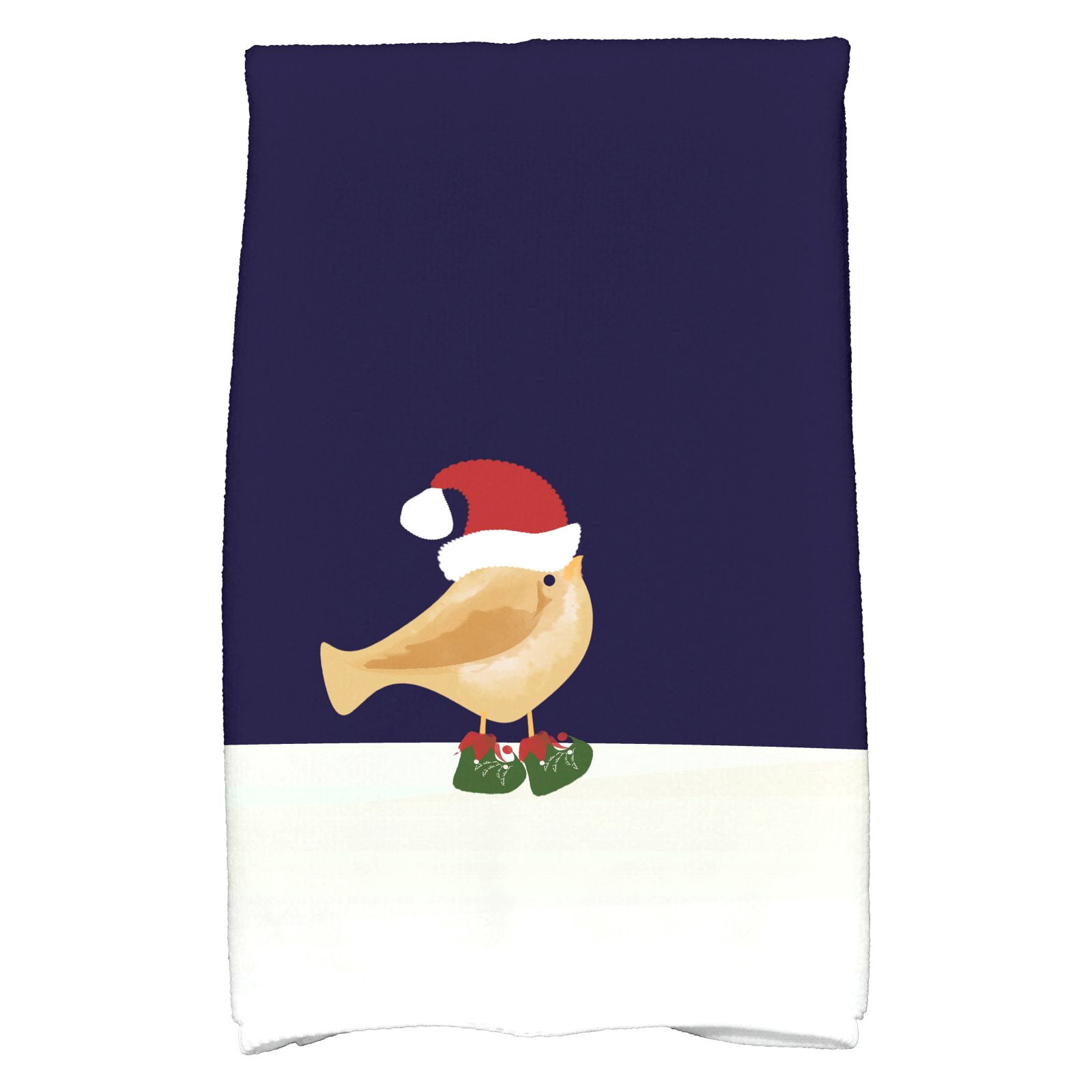 Simply Daisy 18" x 30" Merry Christmas Bird Animal Print Hand Towel
