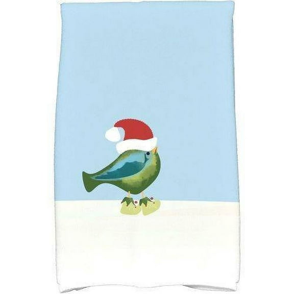 Simply Daisy 18" x 30" Merry Christmas Bird Holiday Animal Print Kitchen Towel