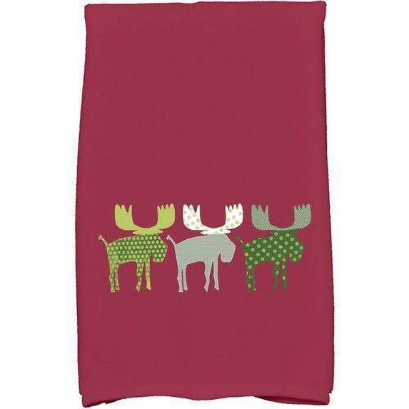 Simply Daisy 18" x 30" Merry Moose Holiday Animal Print Kitchen Towel