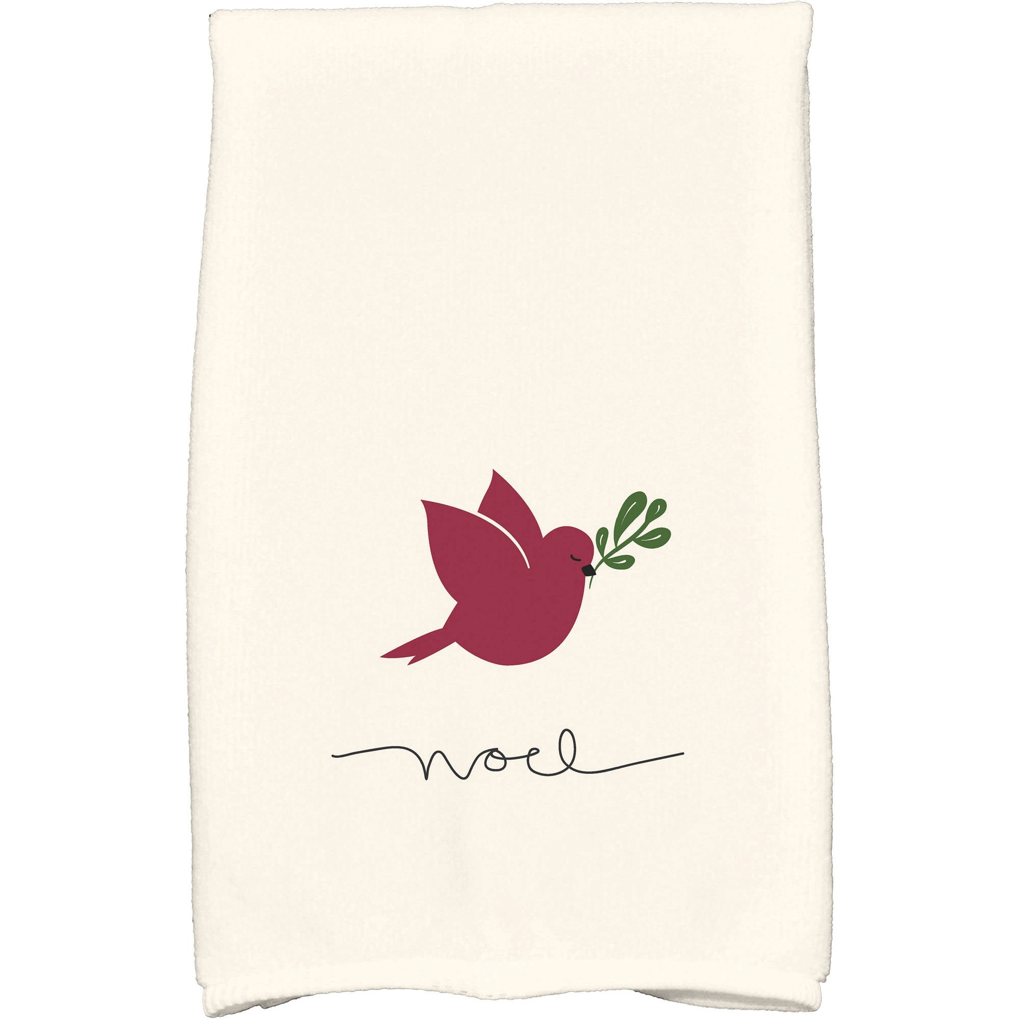 Simply Daisy 18" x 30" Noel Bird Holiday Animal Print Kitchen Towel