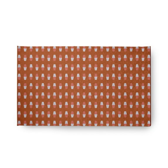 Simply Daisy 18" x 30" Nutmeg Bowling Pins Indoor/outdoor Rug