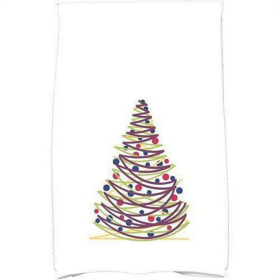 Simply Daisy 18" x 30" Oh Christmas Tree Holiday Geometric Print Kitchen Towel