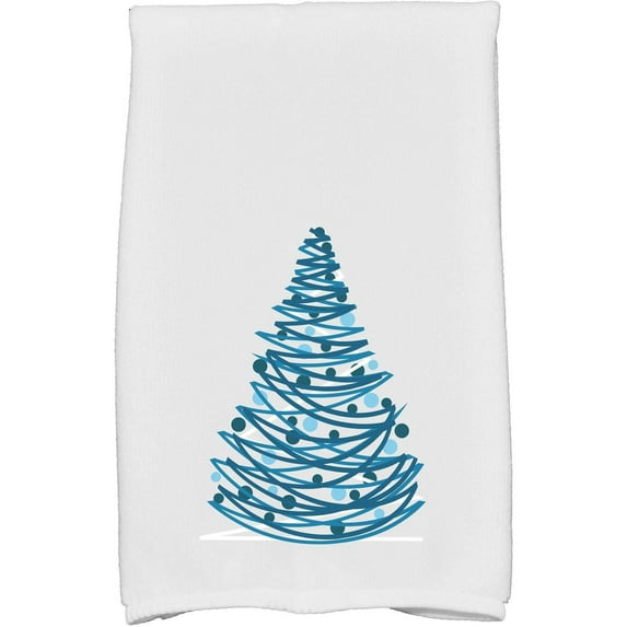 Simply Daisy 18" x 30" Oh Christmas Tree Holiday Geometric Print Kitchen Towel