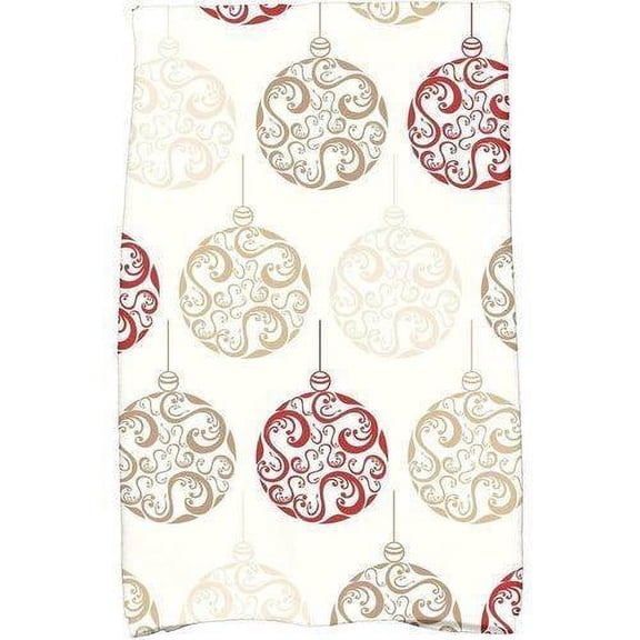 Simply Daisy 18" x 30" Painterly Bulbs Holiday Geometric Print Kitchen Towel