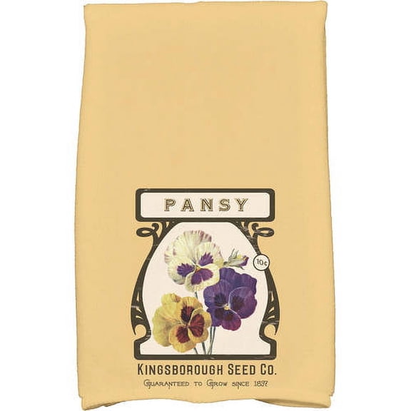 Simply Daisy 18" x 30" Pansy Floral Print Kitchen Towel