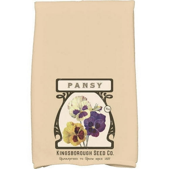 Simply Daisy 18" x 30" Pansy Floral Print Kitchen Towel