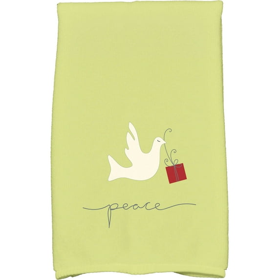 Simply Daisy 18" x 30" Peace Dove Holiday Animal Print Kitchen Towel