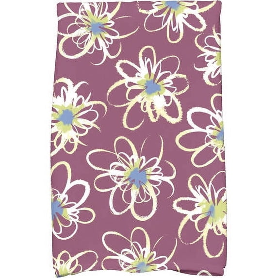 Simply Daisy 18" x 30" Penelope Floral Geometric Print Kitchen Towel