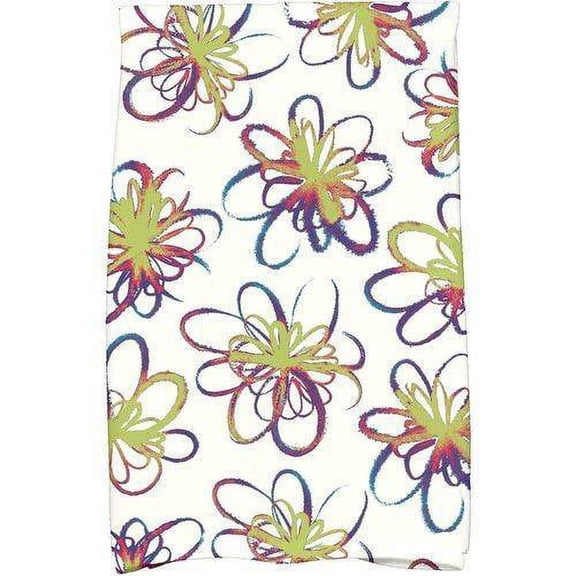 Simply Daisy 18" x 30" Penelope Holiday Floral Print Kitchen Towel