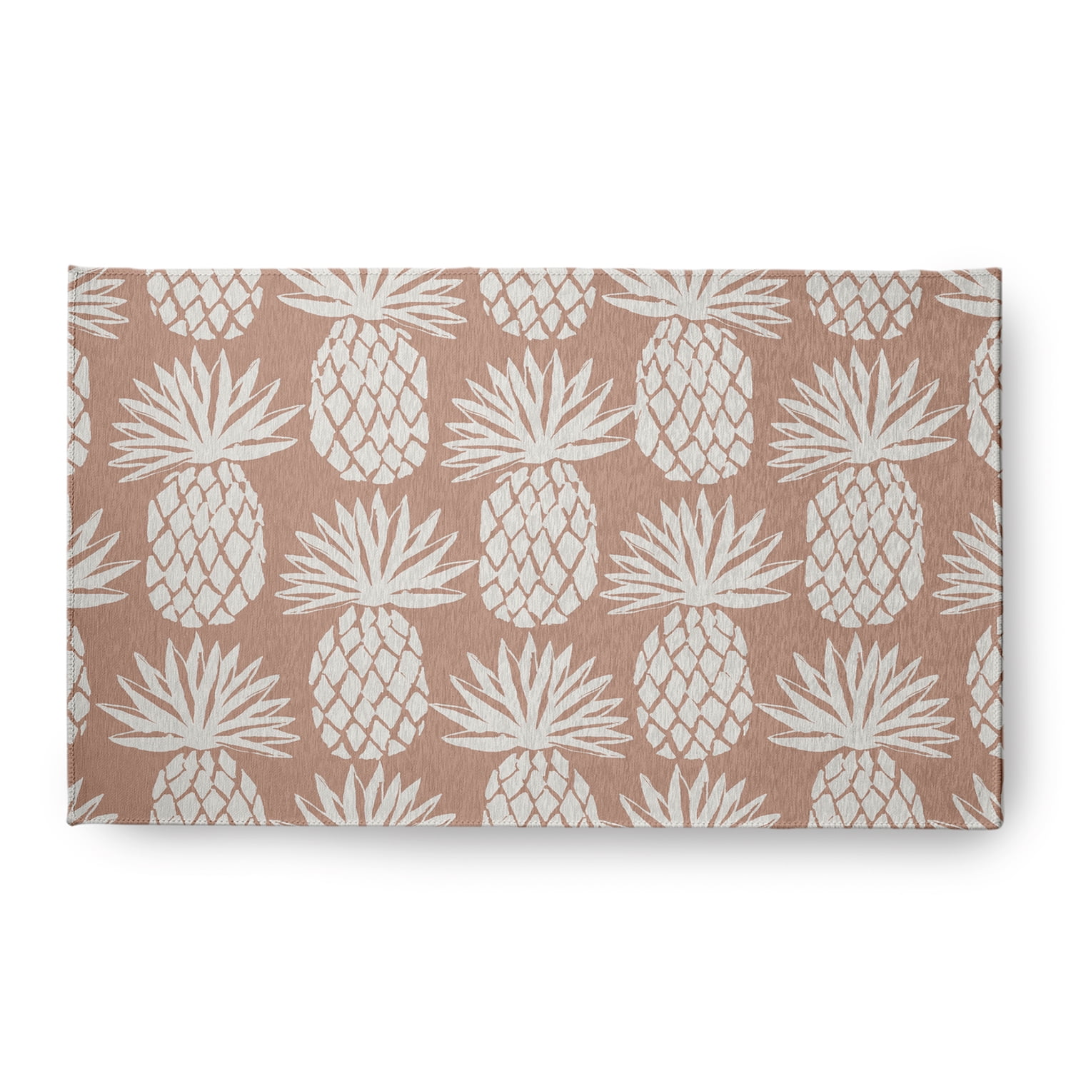 Simply Daisy 18 x 30 Pineapple Pattern Chenille Rug, Mauve