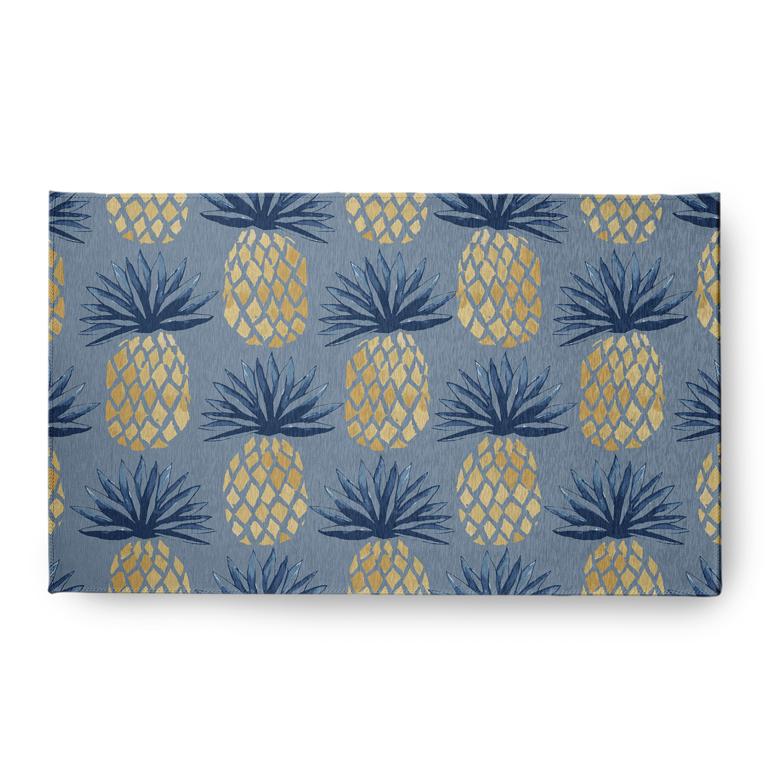 Simply Daisy 18 x 30 Pineapple Stripes Chenille Rug, Dusty Smoke
