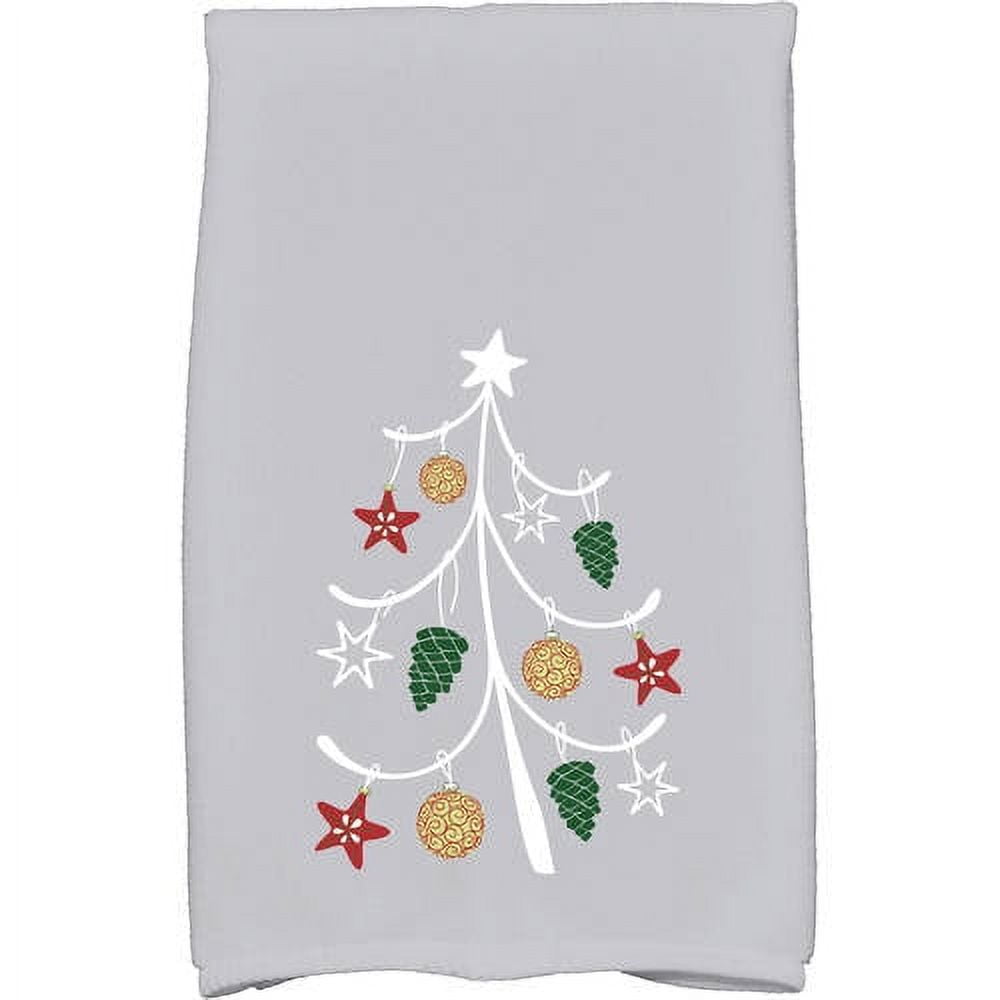 Simply Daisy 18" x 30" Pinecone Tree Holiday Geometric Print Kitchen Towel