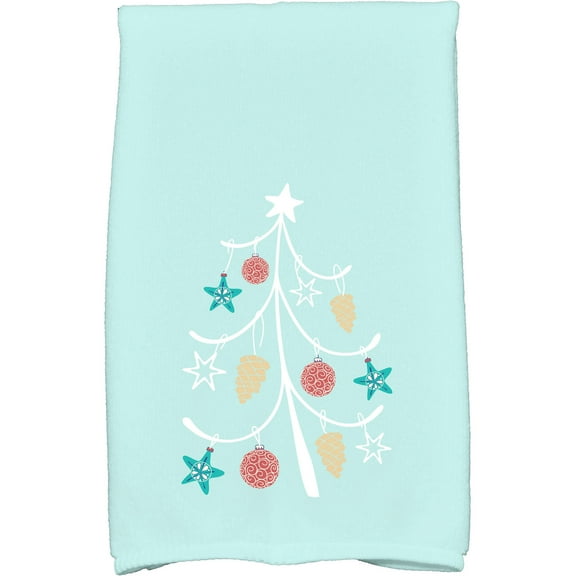 Simply Daisy 18" x 30" Pinecone Tree Holiday Geometric Print Kitchen Towel