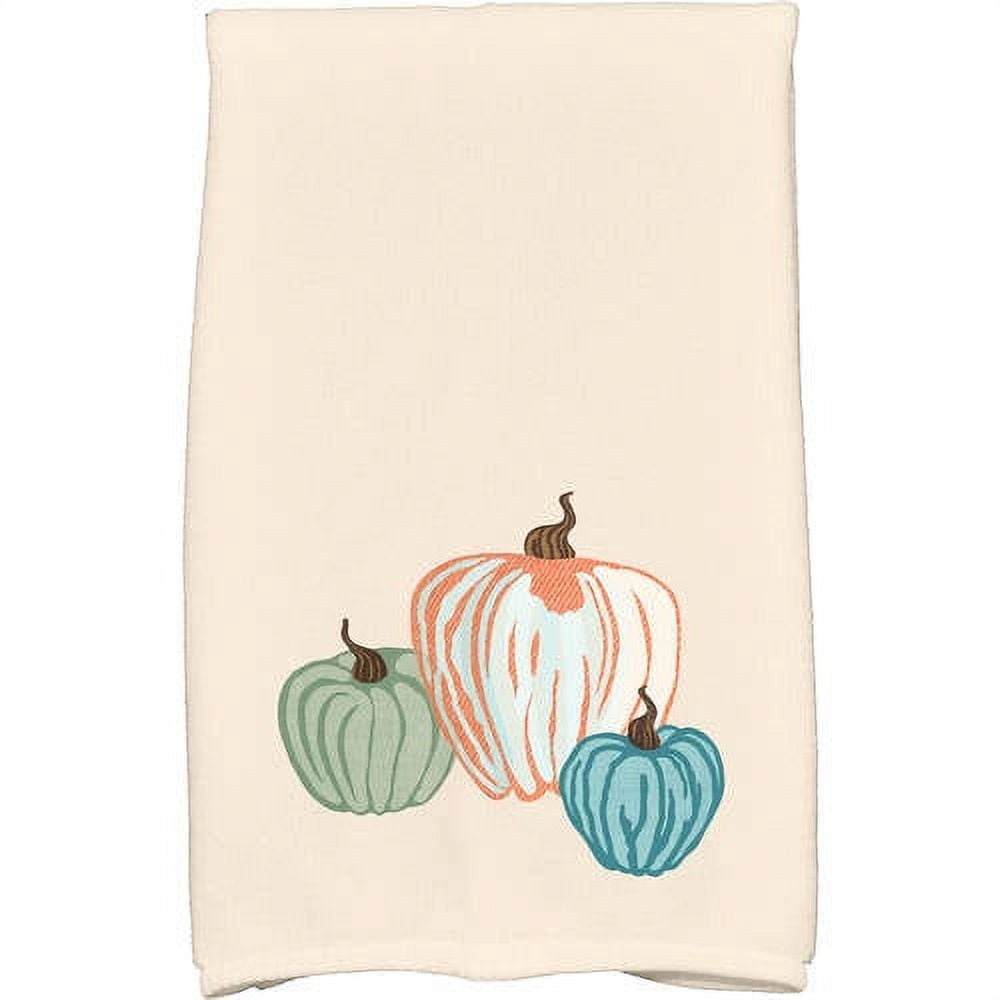 Simply Daisy 18" x 30" Pumpkin Spice Holiday Geometric Print Kitchen Towel