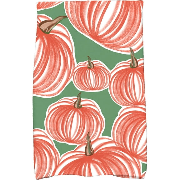 Simply Daisy 18" x 30" Pumpkins-A-Plenty Holiday Geometric Print Kitchen Towel