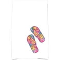 thumbnail image 1 of Simply Daisy 18" x 30" Rainbow Flip Flops Geometric Print Kitchen Towel, 1 of 2