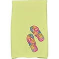 thumbnail image 1 of Simply Daisy 18" x 30" Rainbow Flip Flops Geometric Print Kitchen Towel, 1 of 2