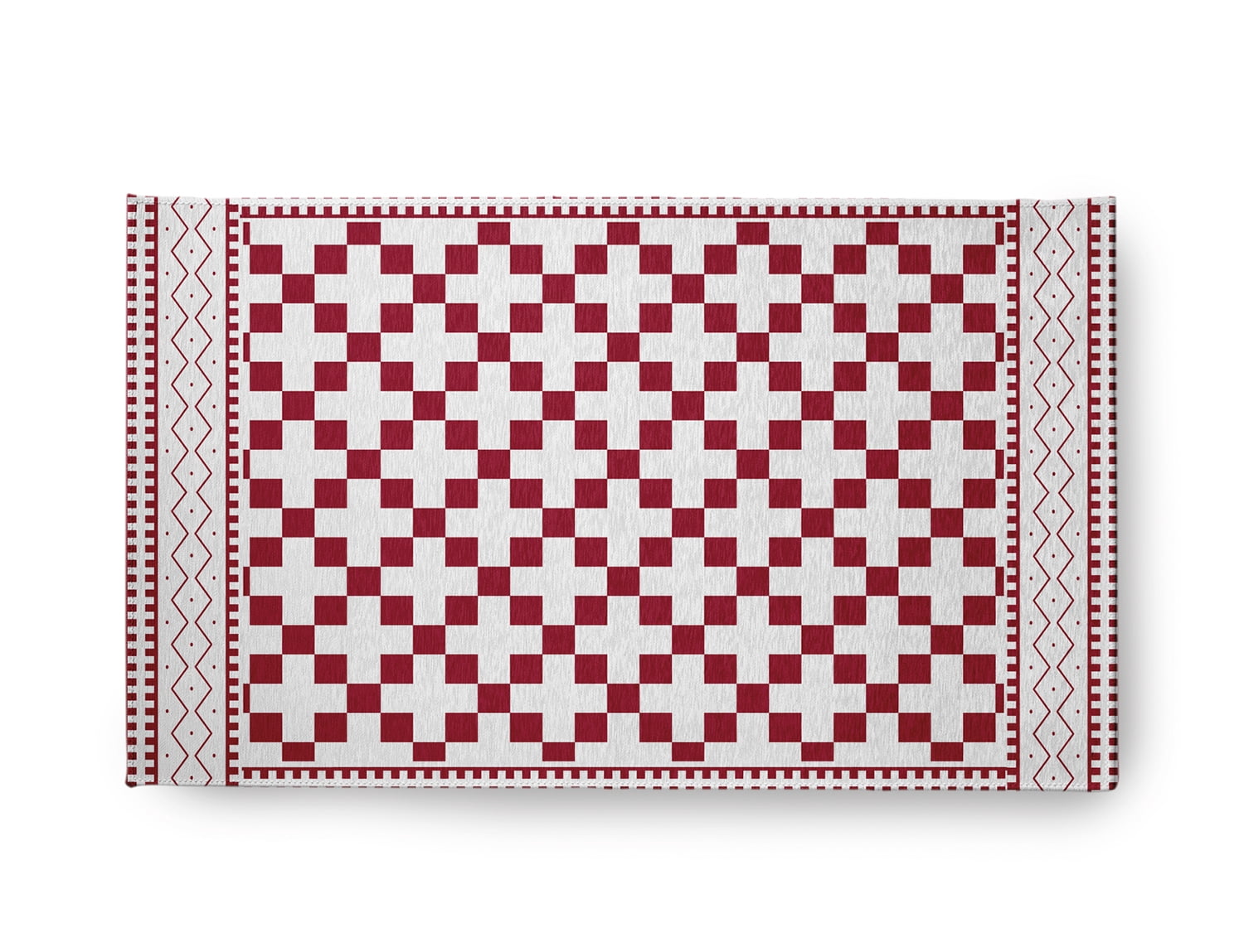 Simply Daisy 18" x 30" Red Cross and Squares Rug
