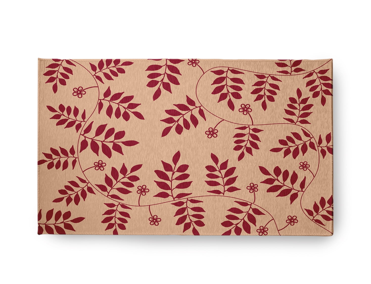 Simply Daisy 18" x 30" Red Fern Fronds Rug