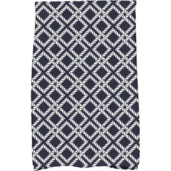 Simply Daisy 18" x 30" Rope Rigging Geometric Print Kitchen Towel