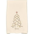 thumbnail image 1 of Simply Daisy 18" x 30" Sand Tree Holiday Geometric Print Kitchen Towel, 1 of 2
