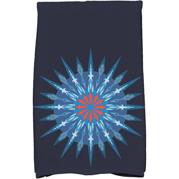 Simply Daisy 18" x 30" Sea Wheel Geometric Print Kitchen Towel