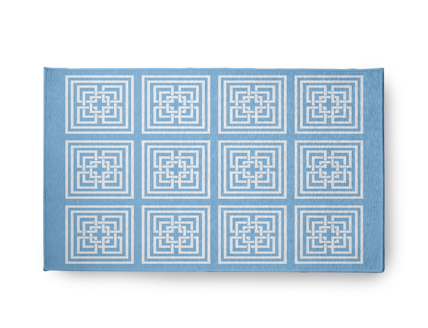 Simply Daisy 18" x 30" Sky Greek New Key Rug