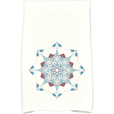Simply Daisy 18" x 30" Snowflake Star Holiday Geometric Print Kitchen Towel