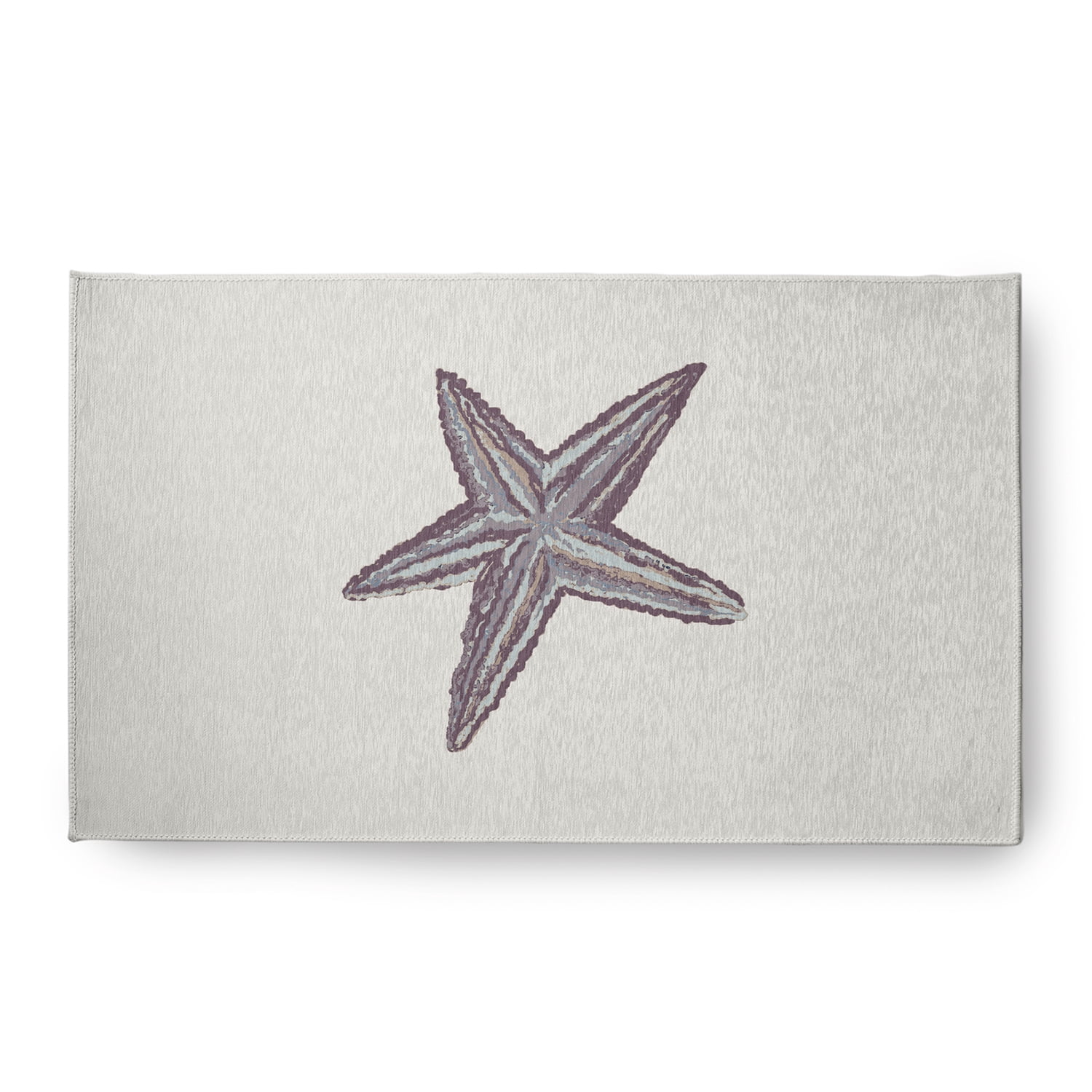 Simply Daisy 18 x 30 Starfish Nautical Chenille Rug, Dusty Purple