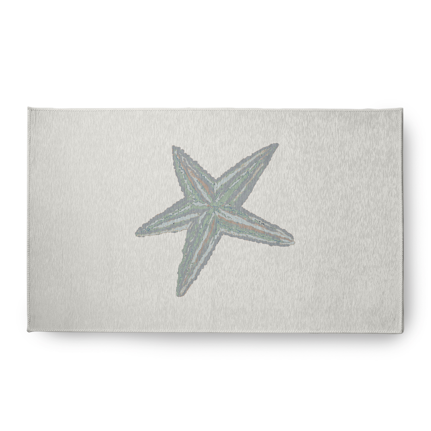 Simply Daisy 18 x 30 Starfish Nautical Chenille Rug, Pretty Grey