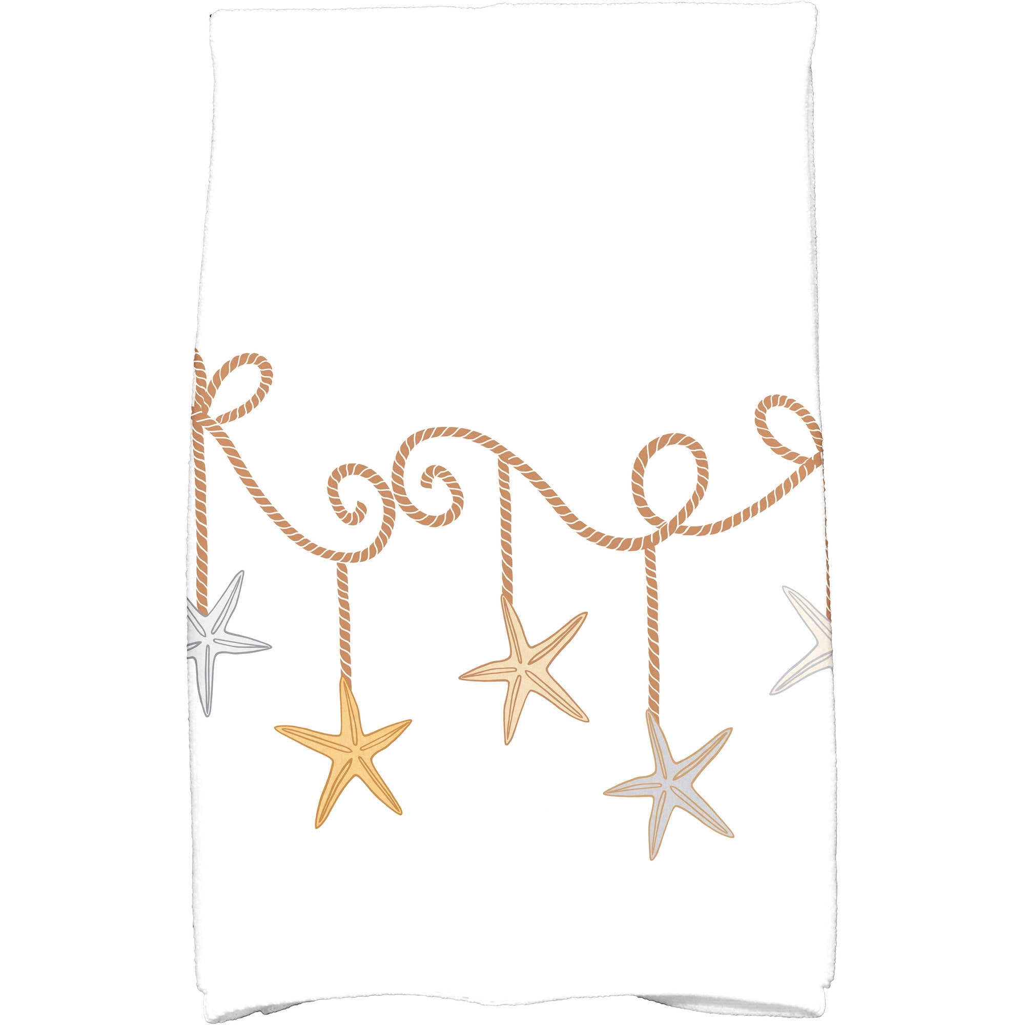 Simply Daisy 18" x 30" Starfish Ornaments Holiday Geometric Print Kitchen Towel