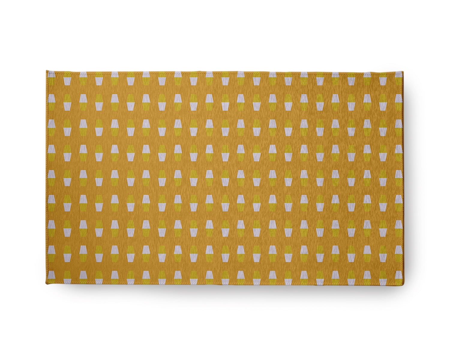 Simply Daisy 18" x 30" Sunny Mustard Bowling Pins Rug
