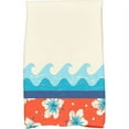 thumbnail image 1 of Simply Daisy 18" x 30" Surf, Sand, and Sea Floral Print Kitchen Towel, 1 of 2