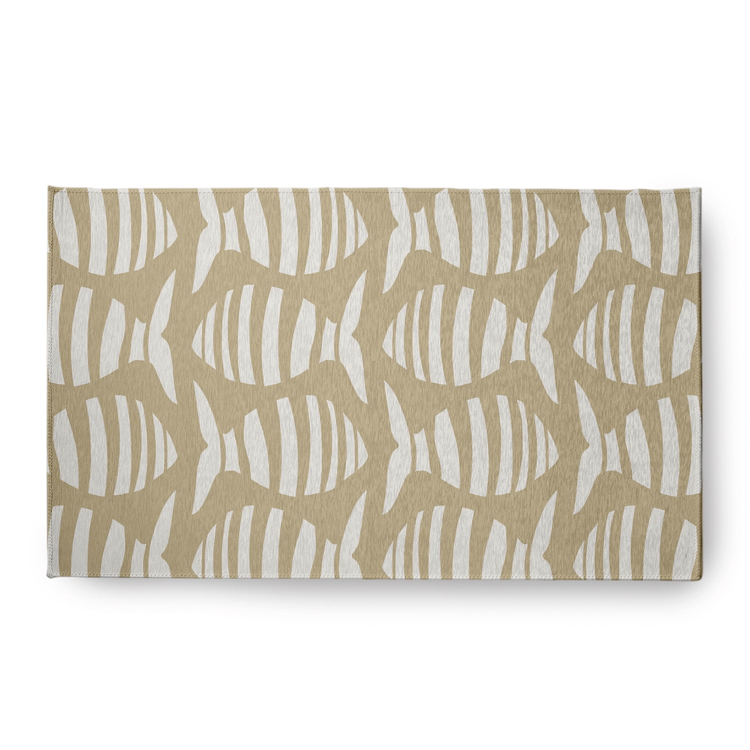 Simply Daisy 18 x 30 Swimming School Nautical Chenille Rug, Taupe