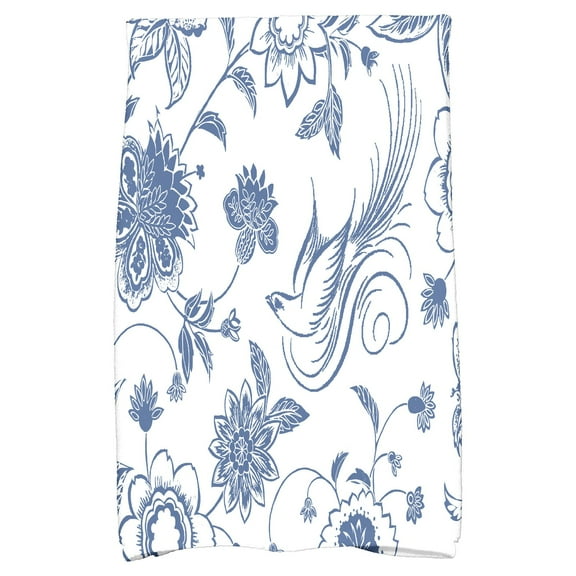 Simply Daisy 18" x 30" Traditional Bird Floral Floral Print Hand Towel