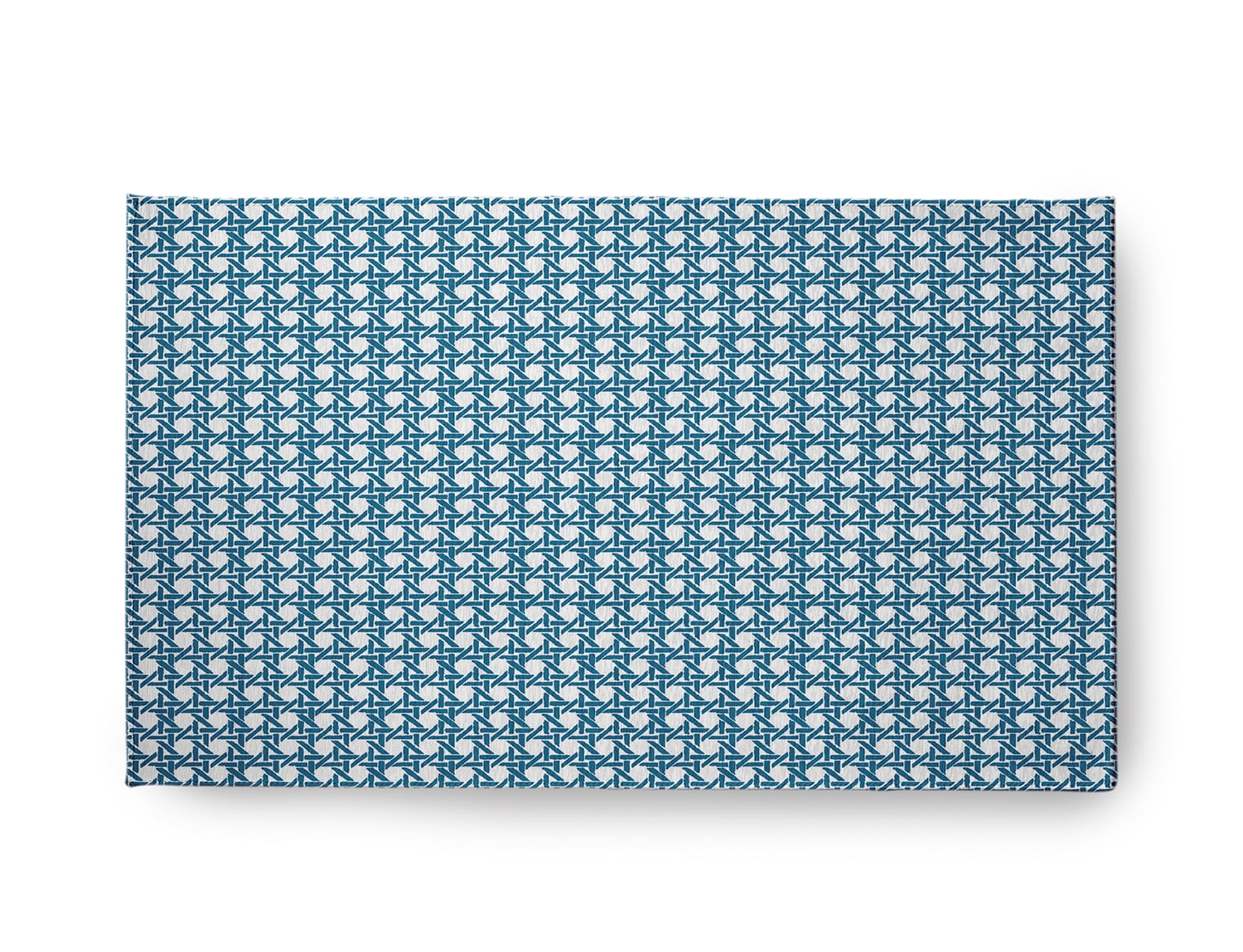 Simply Daisy 18" x 30" Unreal Teal Rattan Geometric Rug