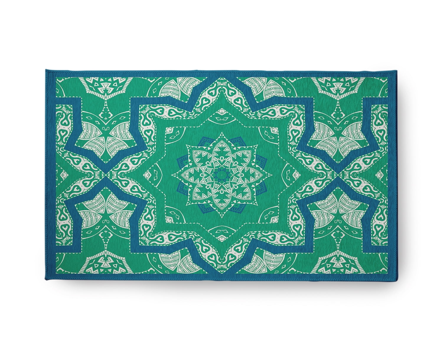 Simply Daisy 18" x 30" Unreal Teal Shawl Indoor/outdoor Rug