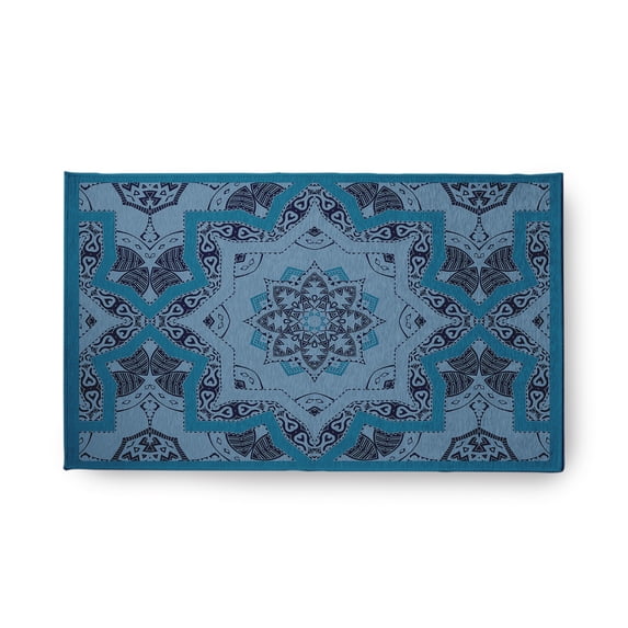 Simply Daisy 18" x 30" Unreal Teal Shawl Rug