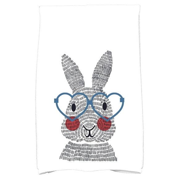 Simply Daisy 18" x 30" What's Up Bunny Easter Animal Print Kitchen Towel