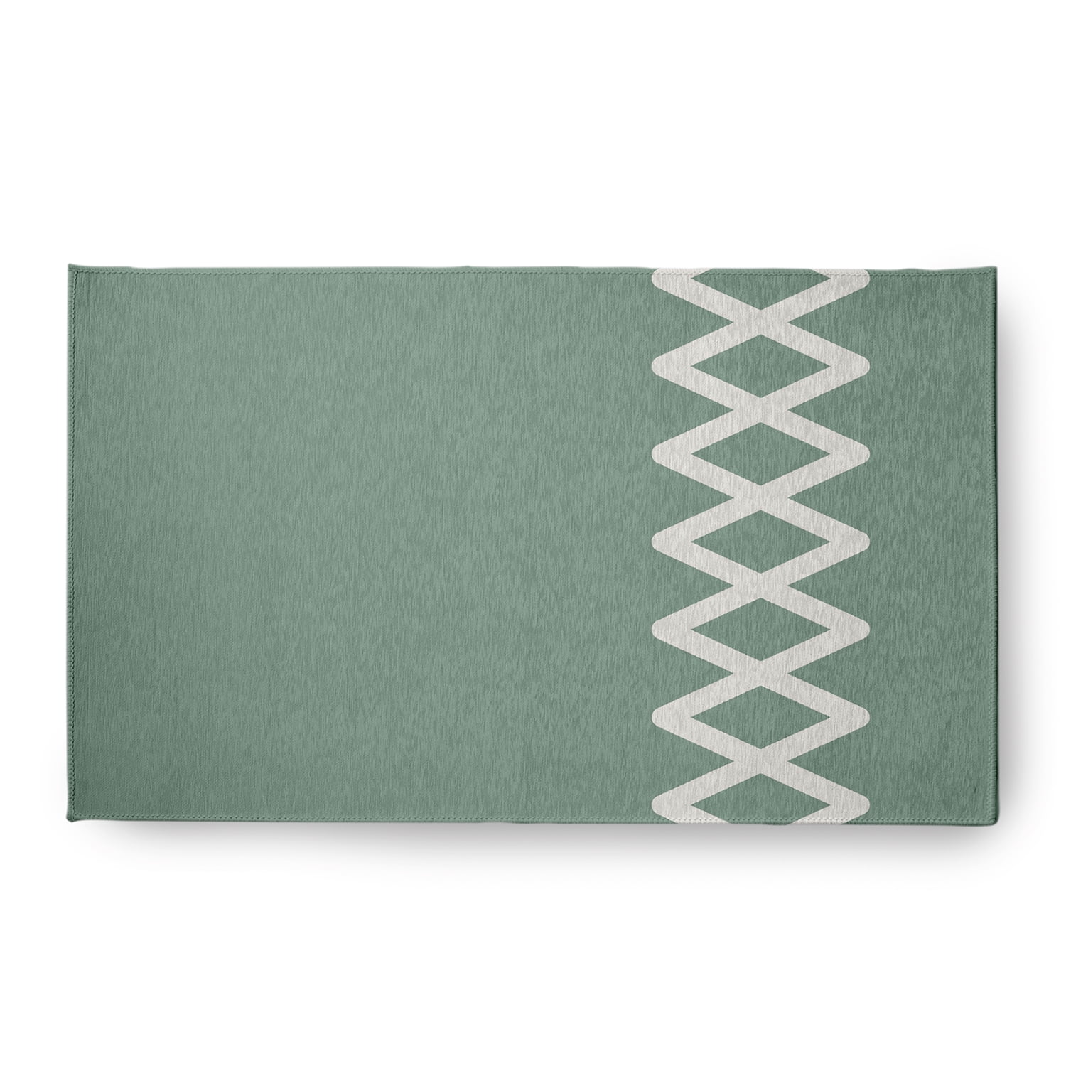 Simply Daisy 18 x 30 Zipper Stripe Chenille Rug, Sage
