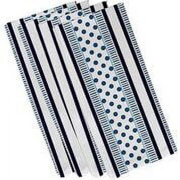 Simply Daisy 19" x 19" Comb Dot Stripe Print Napkin (Set of 4)
