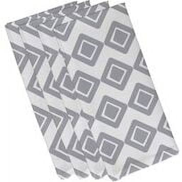 Simply Daisy 19" x 19" Diamond Jive 1 Geometric Print Napkin (Set of 4)