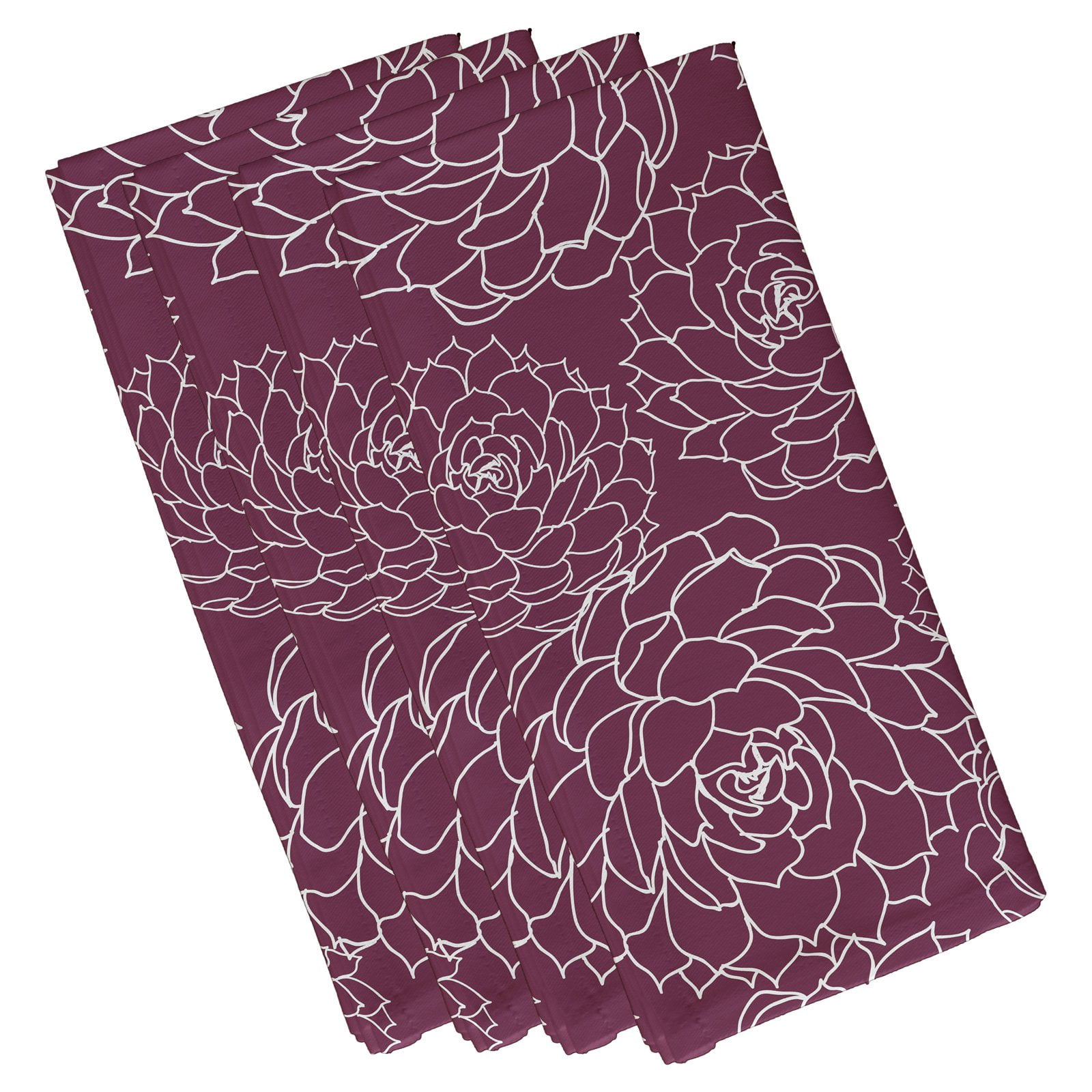 Simply Daisy 19" x 19" Olena Floral Print Napkin (Set of 4)