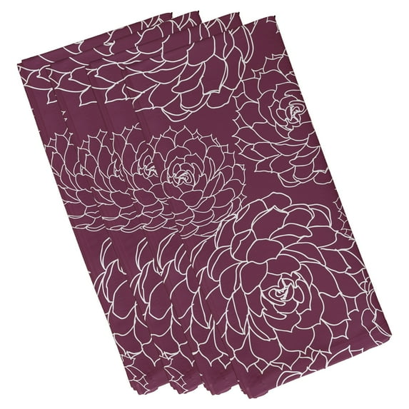 Simply Daisy 19" x 19" Olena Floral Print Napkin (Set of 4)