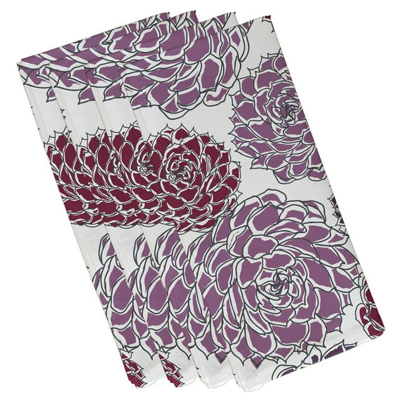 Simply Daisy 19" x 19" Olivia Floral Print Napkin (Set of 4)