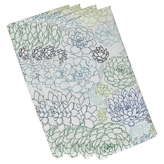 Simply Daisy 19" x 19" Opal Floral Print Napkin (Set of 4)